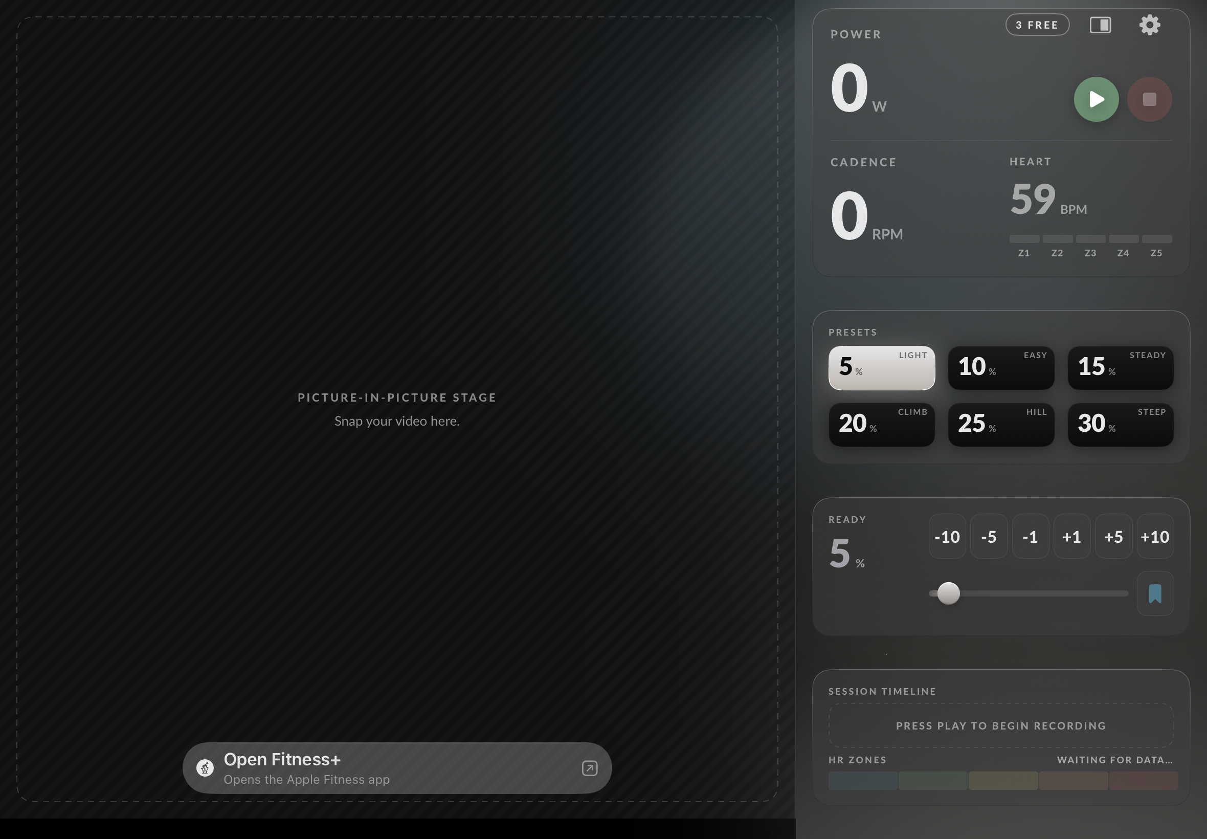 Freewheel on iPad