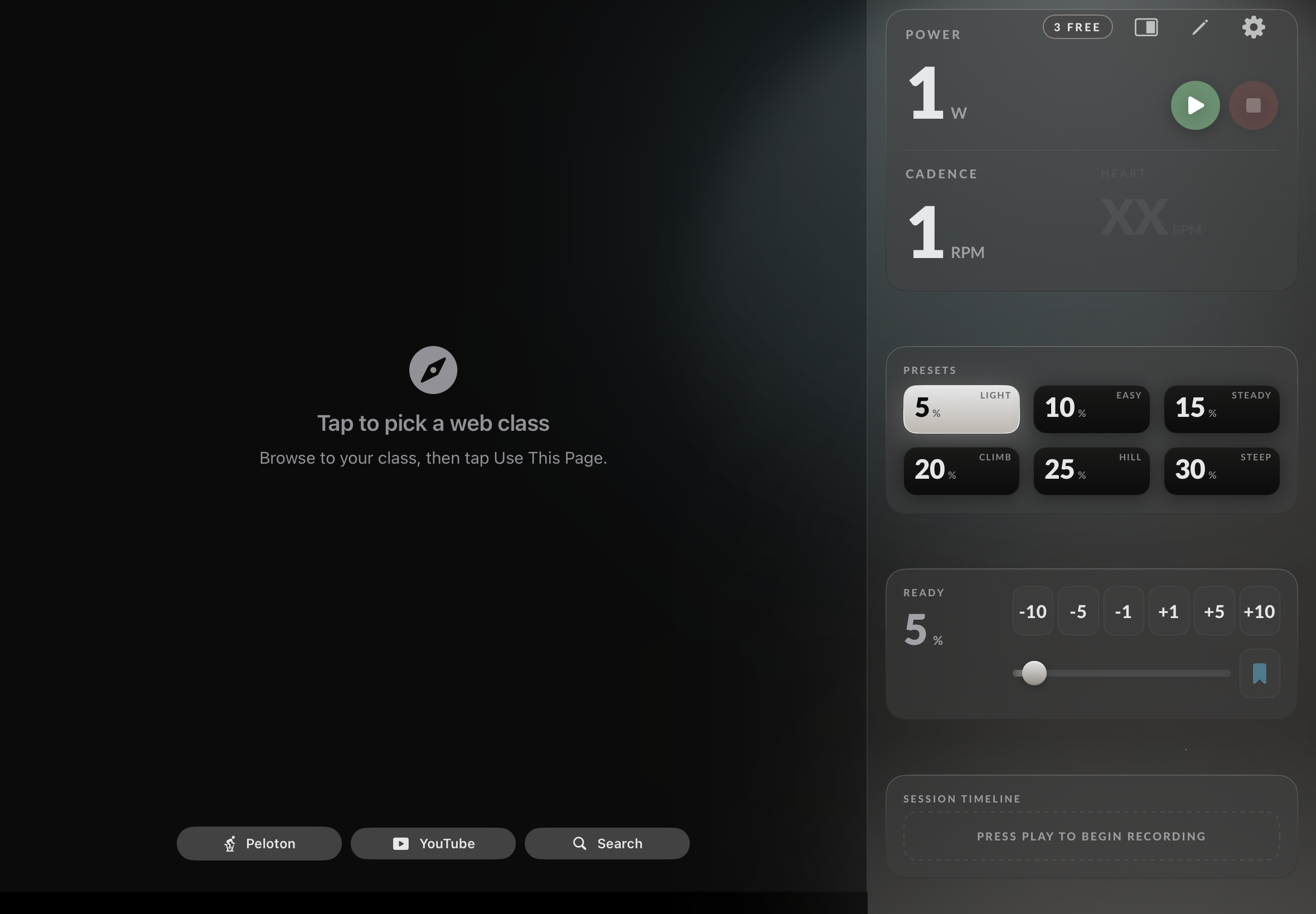Freewheel on iPad